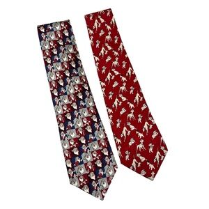 Vintage Disney Store / Walt Disney World Silk Ties Dalmatians Snow White